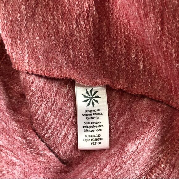 Athleta Women’s Heathered Red funnel neck long sleeved pullover top Size Small - Picture 8 of 11